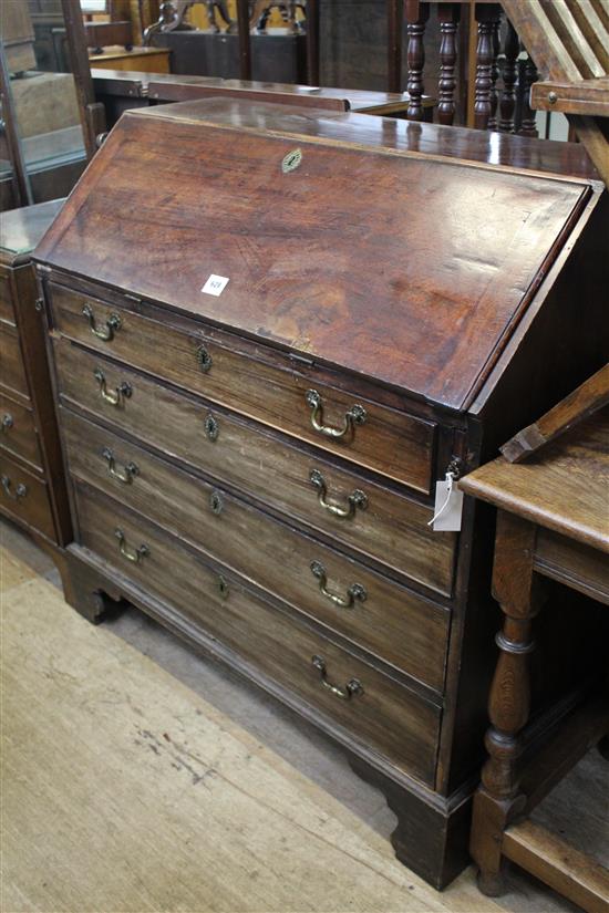 George III mahogany bureau